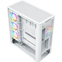 Корпус ModeCom VOLCANO AQ500 ARGB MIDI FRONT LCD 6,2” 4x120mm fans WHITE без БЖ ATX - мініатюра 9