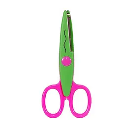 Ножиці дитячі 80685(Green-Pink) з фігурним лезом