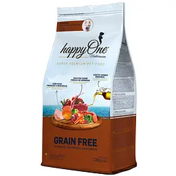 Сухий корм для дорослих собак happyOne Mediterraneum Adult Dog Fresh Lamb зі свіжим ягням беззерновий 12 кг