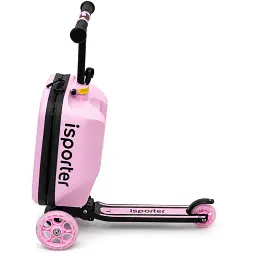 Самокат iSporter Travel 2в1 з валізою рожевий (K3_Pink) - мініатюра 6