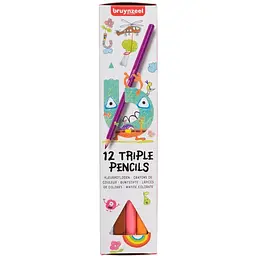 Набор детских трехгранных карандашей Bruynzeel Triple 12 цв.