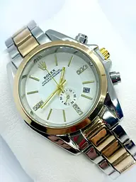 Наручний годинник жіночий No Brand Rolex Золотисто-срібний (IBW900SYO) - мініатюра 7