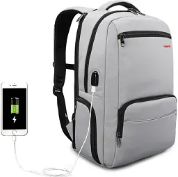 Рюкзак міський Tigernu T-B3319 25л з відсіком для ноутбука до 15.6" та USB Silver Grey (18195) - мініатюра 3