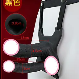 Страпон Lovetoy Unisex Hollow з вібрацією та 10 режимами Чорний
