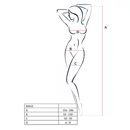 Бодістокінг Passion BS032 white, комбінезон, топ і велика сітка - мініатюра 4