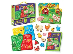 Гра з липучками VLADI TOYS "Де чиє дитинча? Вивчаємо кольори" VT1310-05 - мініатюра 2