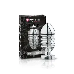 Mystim-Hector Helix Butt Plug s анальна пробка для електростимуляції, 10х4 см - мініатюра 5