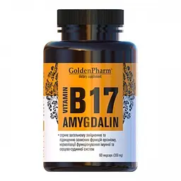 Вітаміни та мінерали Golden Pharm Vitamin B17 Amygdalin, 60 вегакапсул