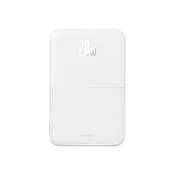 Зовнішній акумулятор магнітний Baseus MagPro Magnetic Bracket 5000mAh 20W (P10064101223-00) білий - мініатюра 3