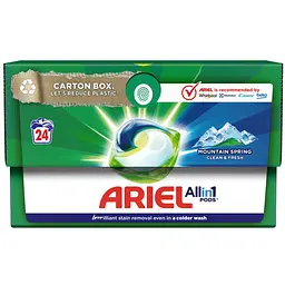 Капсули для прання Ariel Pods All-in-1 Гірське Джерело 24 шт. х 21 г - мініатюра 2