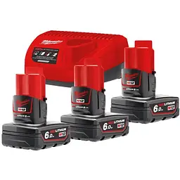 Енергокомплект Li-Ion MILWAUKEE, M12 NRG-603 (ЗУ С12 С, 3х6Аг B6)