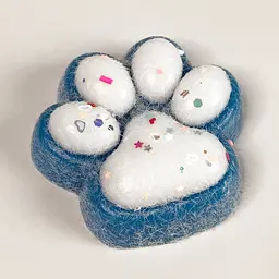 Сквіш антістрес UFT Squish Cat Paw Fluffy 4 Пухнаста лапка Blue - мініатюра 3