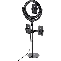 Тримач Hoco Rouge desktop fill light live broadcast stand LV01 із кільцевим освітленням