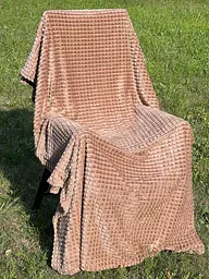 Плед Ecotton 150х200 см із мікрофібри Camel коричневий (23084) - мініатюра 2