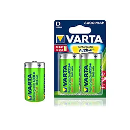 Акумулятори Varta Rechargeable Accu D 3000 mAh (2 шт.) Жодних батарейок
