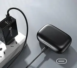 Спортивні бездротові Bluetooth навушники TWS T59, з індикатором заряду і кнопками управління та LED-дисплеєм - мініатюра 5