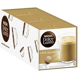 Набір кави в капсулах Nescafe Dolce Gusto Cafe Au Lait 48 шт. 480 г (3 пак. x 16 шт. 160 г)