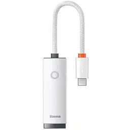 Адаптер - зовнішня мережева карта Baseus Lite Series Type-C to RJ45 LAN Port (100Mbps) WKQX000202 білий
