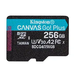 Карта памяті MicroSDXC 256GB UHS-I/U3 Class 10 Kingston Canvas Go! Plus R200/W160MB/s (SDCG4/256GBSP)