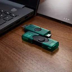 USB флеш накопичувач Kingston 256GB DataTraveler Duo USB 3.2 / Type-C Black/Green (DTDEG2/256GB) - мініатюра 10
