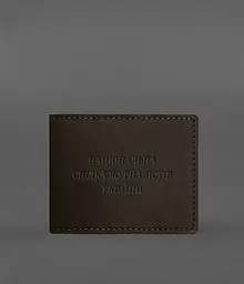 Шкіряна обкладинка для посвідчення журналіста темно-коричнева - мініатюра 2