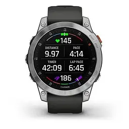 Смарт-годинник Garmin Epix Gen 2 Standard Edition 47 мм Slate Steel with Graphite Band 010-02582-00/01 [70947] - мініатюра 6