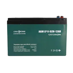 Акумуляторна батарея для ДБЖ LogicPower AGM 6 V / 12 А*ч (LP9172) - мініатюра 2