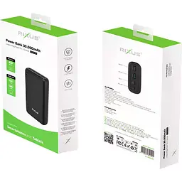 Зовнішній акумулятор Rixus RXPB38B 30000mAh 22.5W Black [154127] - мініатюра 5