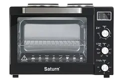 Духовка SATURN ST-EC3306 (чорна,конвекція,гриль,2 бліна,60л) - мініатюра 3