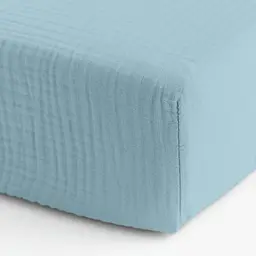 Простирадло на резинці муслін Cosas Aquamarine 200х200х20 см (37Muslin_LightBlue_200x200x20) - мініатюра 5