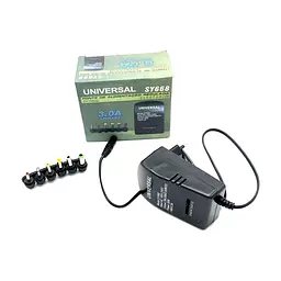 Блок живлення до ноутбуку Merlion 30W Universal, ручн. регулировка, 6 Г-обр. разъемов (FLY668)