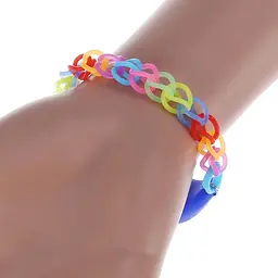 Ремінець Uwatch Fashion Rainbow Color Elastic Stretch Replacement Silicone Strap For Xiaomi Band 2 Blue - мініатюра 5