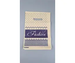 Пакети з вирубаною ручкою (20*30)"Fashion смужка бежевий (100 шт.)