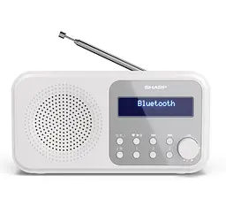 Радіоприймач портативний Sharp DRP420WH DAB+, FM, Bluetooth, батарейки, мережа - мініатюра 3