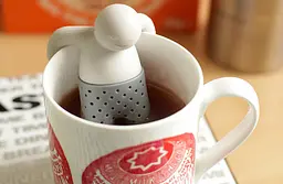 Силіконовий заварник для чаю - Mr. Tea, сірий - мініатюра 2