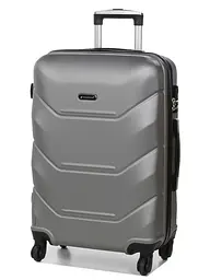 Валіза середня M Madisson Snowball 32303 пластикова 70л Срібна