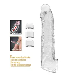 Подовжуюча насадка на член Pretty Love Extension Penis Sleeve, +7.5 см - мініатюра 3
