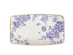 Набір блюд Alba ceramics Butterfly 3 шт. білий з синім (769-004) - мініатюра 3
