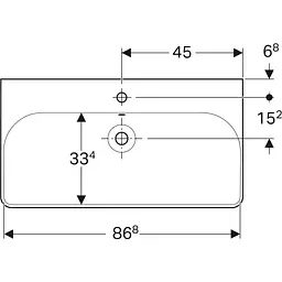 Раковина Geberit Smyle Square 90x48 500.251.01.1, Білий - мініатюра 4