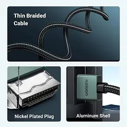 Кабель HDMI 8K Ultra HD UGREEN HD155 HDMI 2.1 HDR+ 3D 8K 60Hz (4K - 240Hz, 2k -144hz 165hz) VRR eARC DTS Dolby 48 Gbps для ПК TV - мініатюра 6
