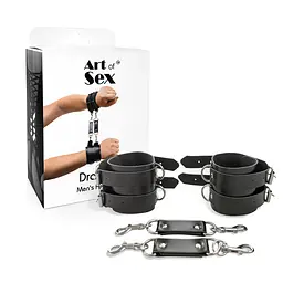 Наручники чоловічі Art of Sex - Handcuffs Dragons man з екошкіри, колір чорний Art of Sex SO9975 99821 - мініатюра 5