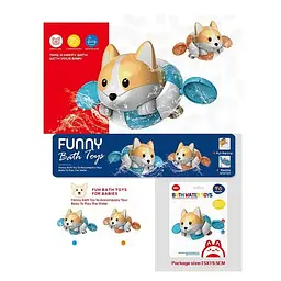 Плаваюча іграшка "Собачка Корги" із заводним механізмом Bath Toys
