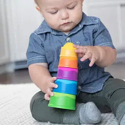 Пірамідка Fat Brain Toys dimpl stack Чашки тактильна (F293ML) - мініатюра 5