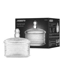 Цукерниця Verbena, 12.5см, скло, прозорий ARDESTO kuh0014840 - мініатюра 7
