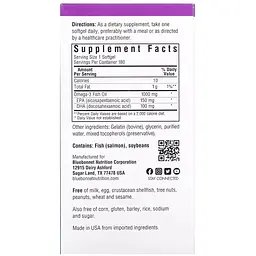 Омега-3 Bluebonnet Nutrition натуральна з жиру лосося 180 капсул - мініатюра 3