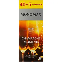 Уцінка. Чай чорний та зелений Monomax Champagne Moment в пакетиках 67.5 г (45 шт. х 1.5 г) - мініатюра 4