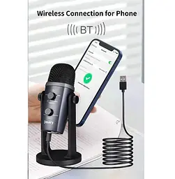 Професійний студійний конденсаторний мікрофон Jmary MCPW10 USB Black - мініатюра 6