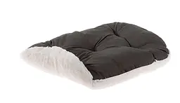 Подушка для собак і котів Ferplast Relax F 78/8 зі штучним хутром сіра 78×50 см 82078097 - мініатюра 2
