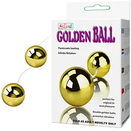 Вагінальні кульки LyBaile Golden Ball, 3.5 см, золотистий