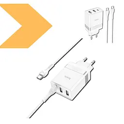 Зарядне Устройство Hoco N21 Pro PD30W+QC3.0 Type-C to IP (33291-01_358) - мініатюра 2